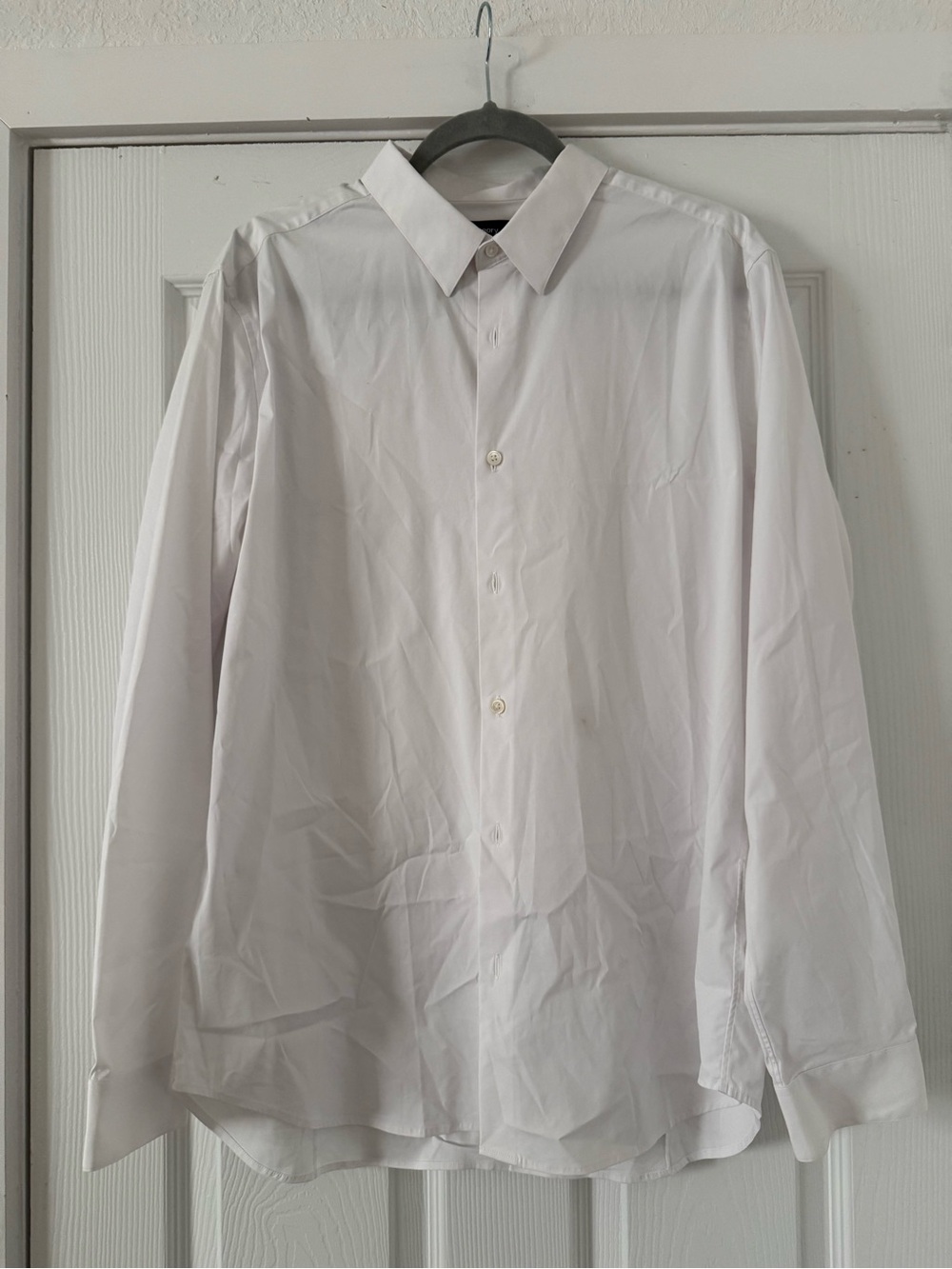 Theory Men's White Button-Down Dress Shirt